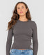 Rusty Essentials Ribbed Long Sleeve Tee - RustyTTL1383 - CBR - Carbon - 10