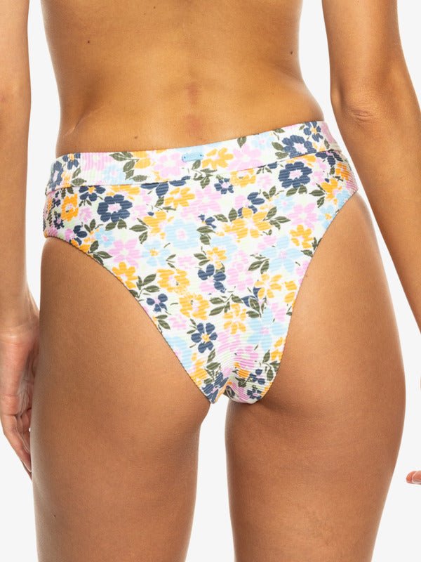 Salma Mid Waist Moderate - RoxyERJX404919 - XNBG - Papaya Ephemere Swim - L