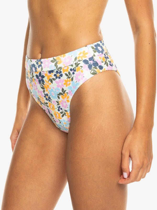 Salma Mid Waist Moderate - RoxyERJX404919 - XNBG - Papaya Ephemere Swim - L