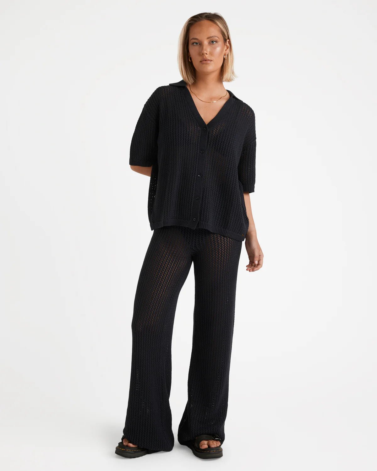 SALTIE STONES CARDI 2 - VolcomB0732570-VINTAGE BLACK-10