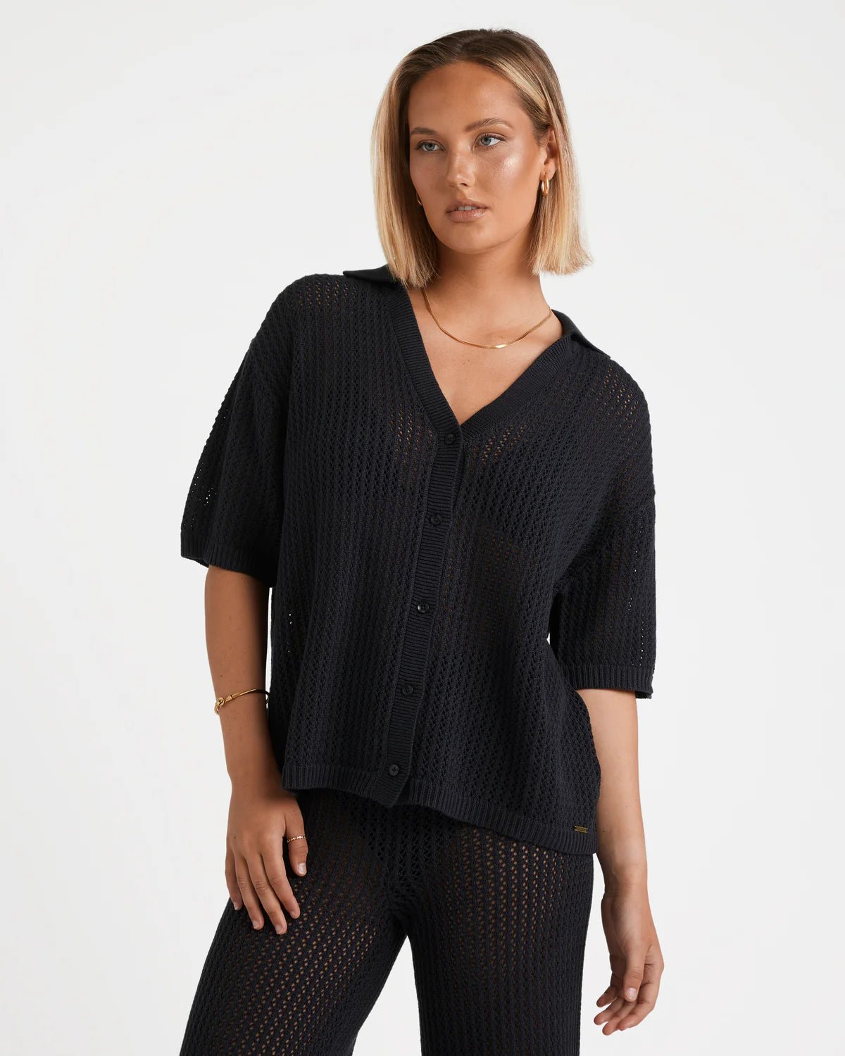 SALTIE STONES CARDI 2 - VolcomB0732570-VINTAGE BLACK-10