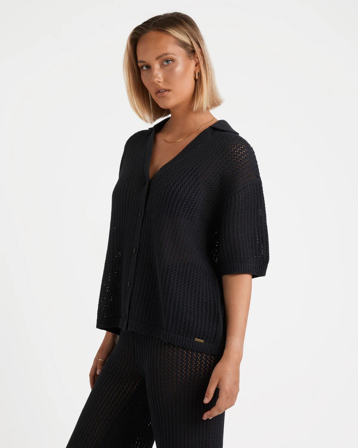 SALTIE STONES CARDI 2 - VolcomB0732570-VINTAGE BLACK-10