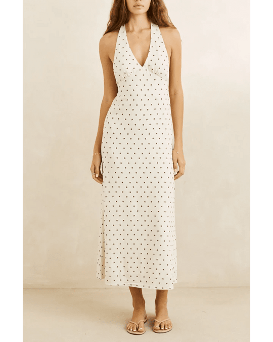 SANDY HALTER NECK MAXI DRESS