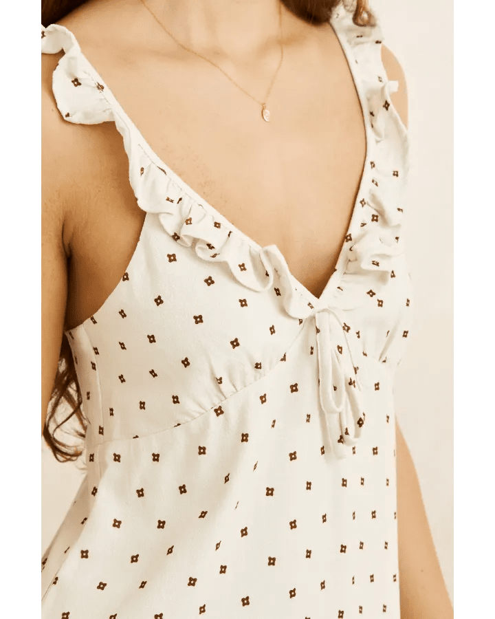 SANDY RUFFLE MINI DRESS -Rhythm0726W-DR07-CREAM-6