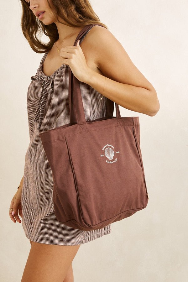 SANDY ZIP TOTE BAG -Rhythm0726W-BG02-CHOCOLATE-OS
