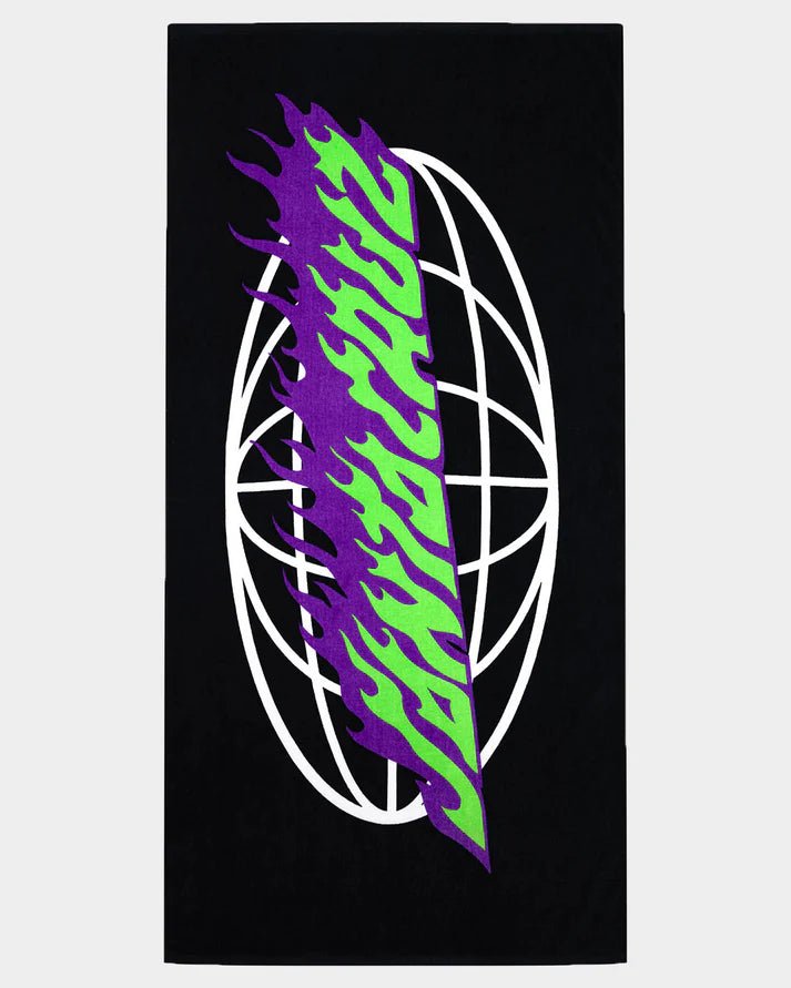 Santa Cruz Global Flame Strip Towel - Santa CruzSU324 - TO02 - BLK - Black - 1SZ