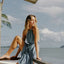 Seacoast Halter Tiered Maxi Dress - Rhythm0724W - DR09 - SKY - Sky - 10