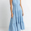 Seacoast Halter Tiered Maxi Dress - Rhythm0724W - DR09 - SKY - Sky - 10
