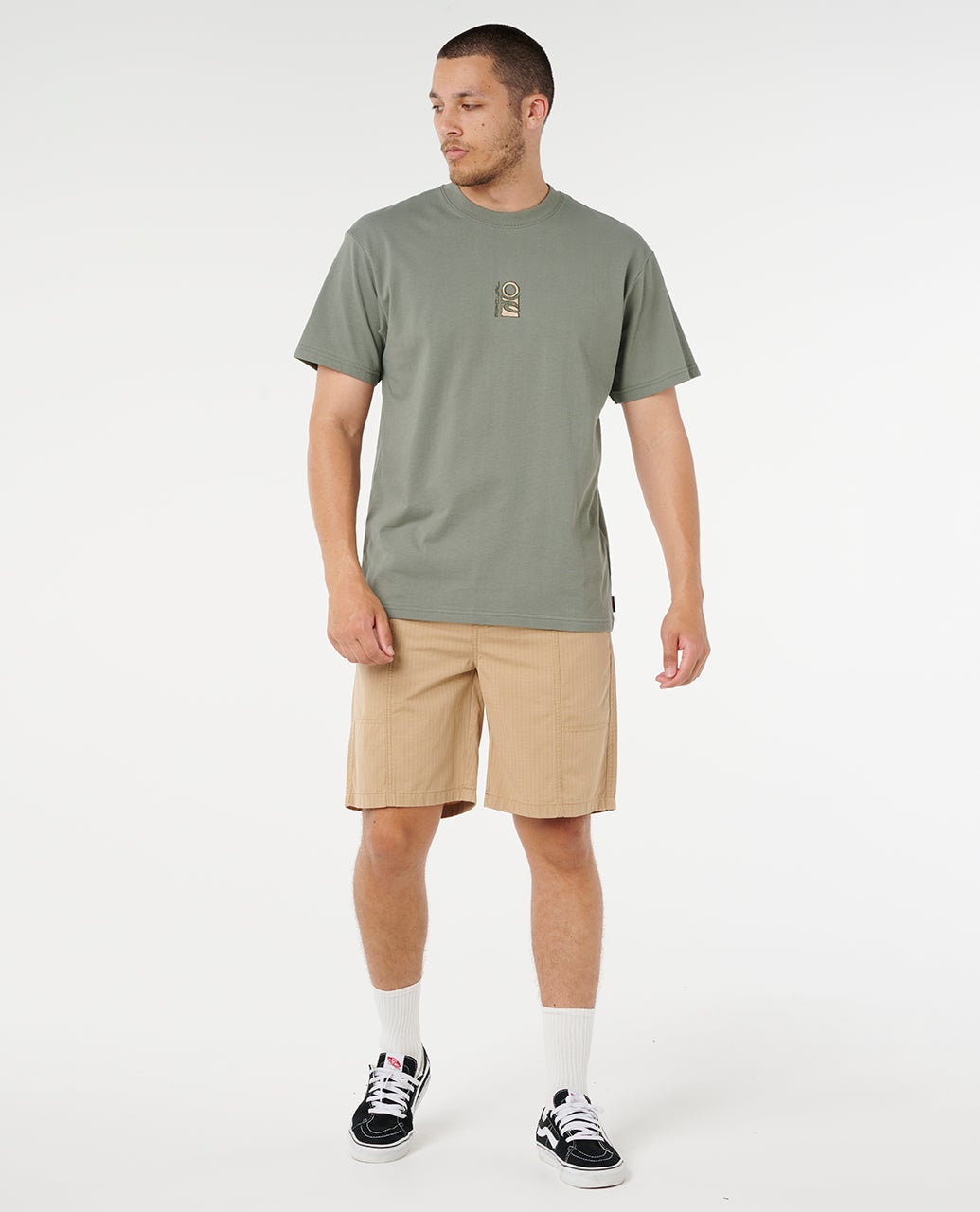 SEARCH STACK EMBROID TEE - Rip Curl0WAMTE-CACTUS GREEN-XS