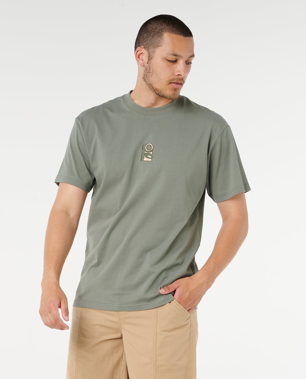SEARCH STACK EMBROID TEE - Rip Curl0WAMTE-CACTUS GREEN-XS