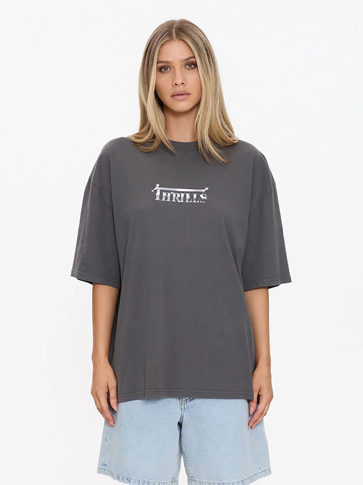 Seek and Destroy Oversizes Tee - ThrillsWTS25-112BM-MERCHBLACK-06