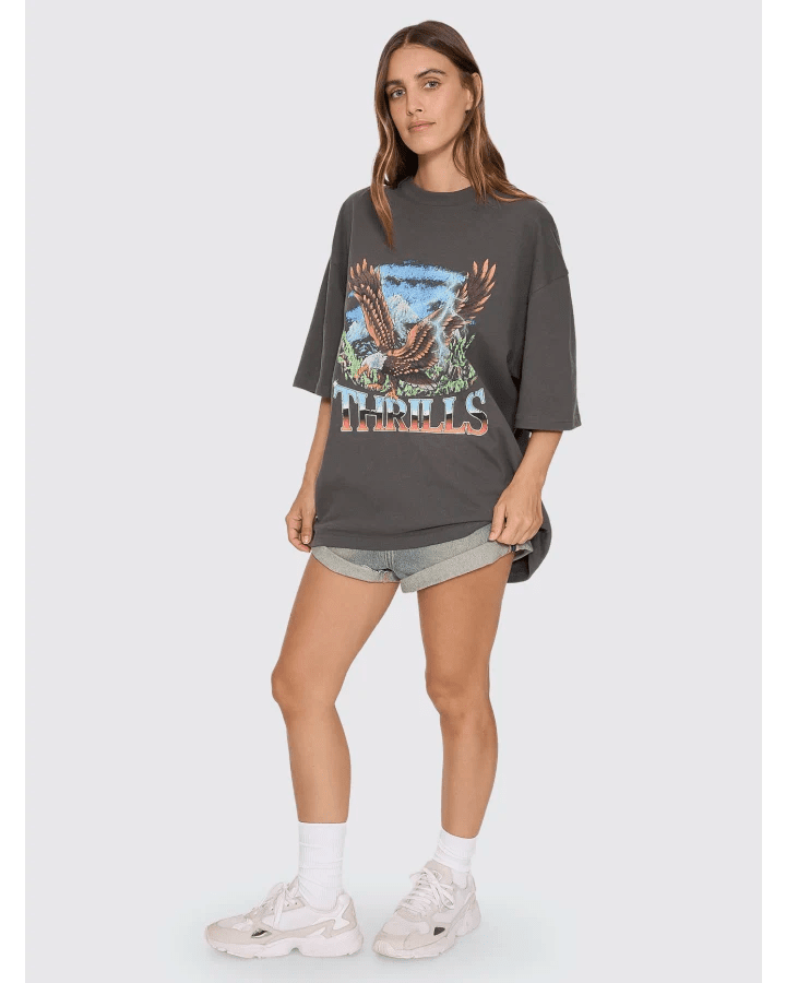 Seen & Heard Oversized Tee -ThrillsWTH26-102BM-Merch Black-6