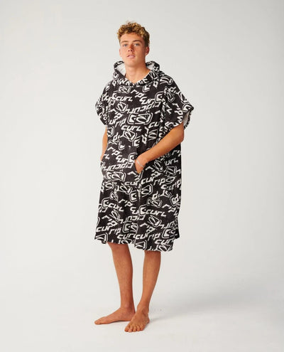 SESSIONS HOODED TOWEL -Rip Curl01RMTO-WASHED BLACK