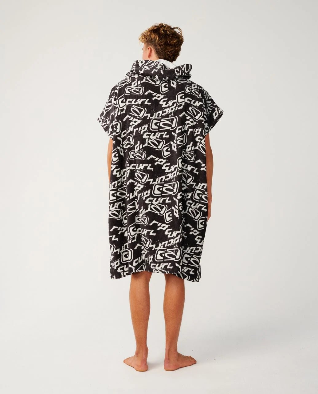 SESSIONS HOODED TOWEL -Rip Curl01RMTO-WASHED BLACK