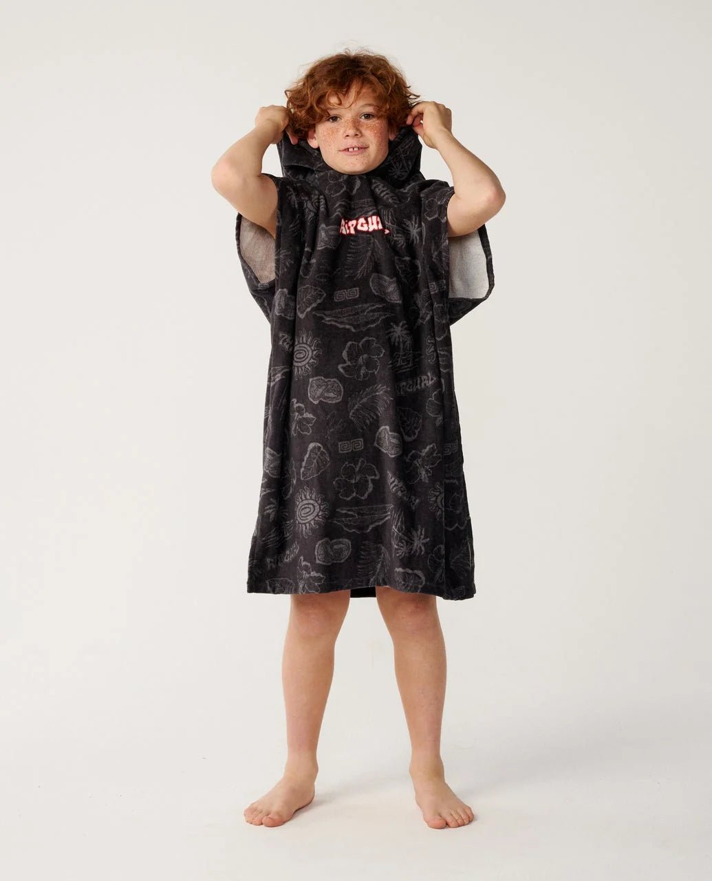 SESSIONS HOODED TOWEL - BOY -Rip Curl00DBTO-WASHED BLACK-S