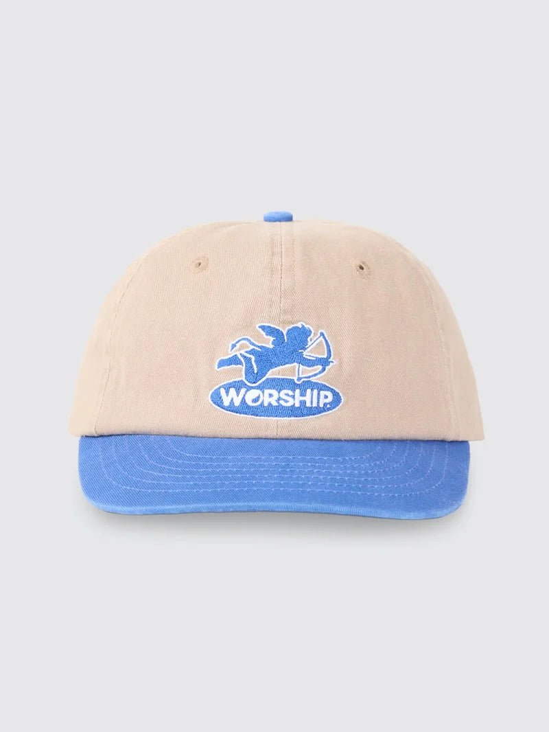 Shadow Cherub 6 Panel Short Brim Hat -WorshipPH26-500EC-Blue - Tan-One Size