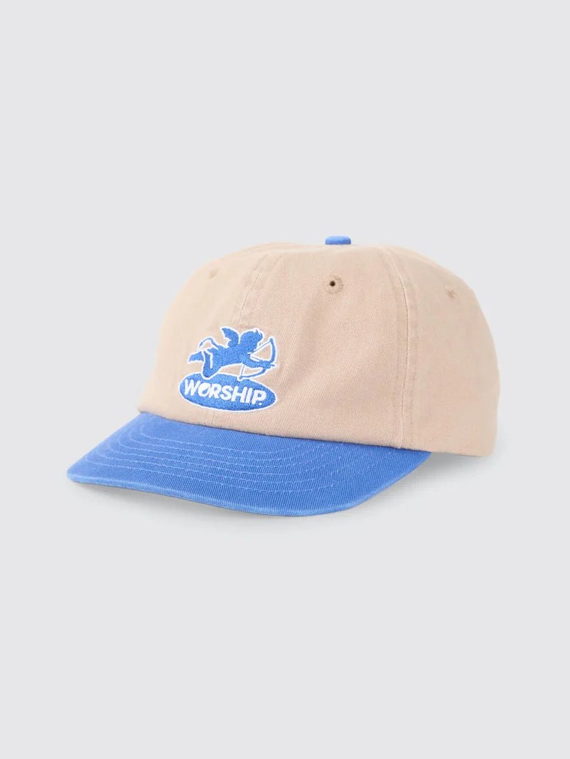 Shadow Cherub 6 Panel Short Brim Hat -WorshipPH26-500EC-Blue - Tan-One Size