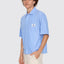 Shadow Cherub Box Crop Short Sleeve Shirt -WorshipPH26-203E-Dream Blue Stripe-S