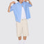 Shadow Cherub Box Crop Short Sleeve Shirt -WorshipPH26-203E-Dream Blue Stripe-S
