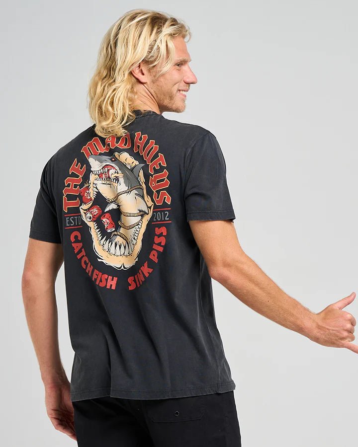 SHARK TINS | SS TEE - Mad HueysH425M01007 - WASHED BLACK - 2XL