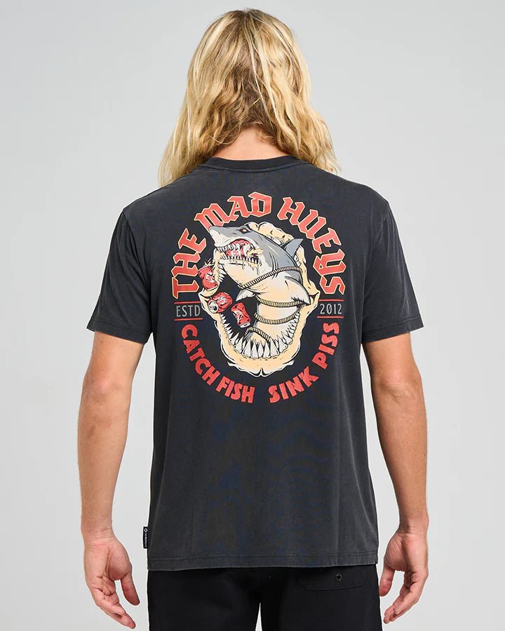 SHARK TINS | SS TEE - Mad HueysH425M01007 - WASHED BLACK - 2XL
