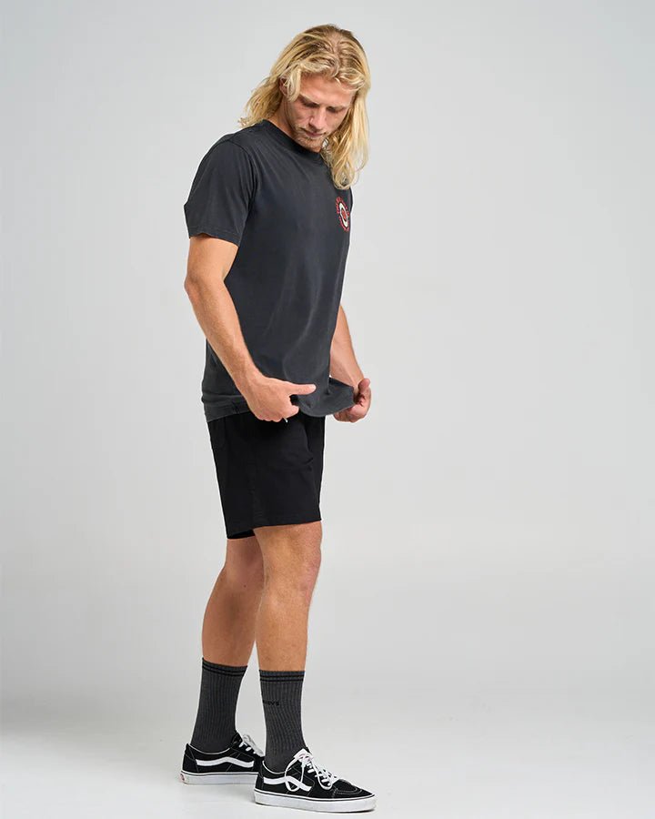 SHARK TINS | SS TEE - Mad HueysH425M01007 - WASHED BLACK - 2XL