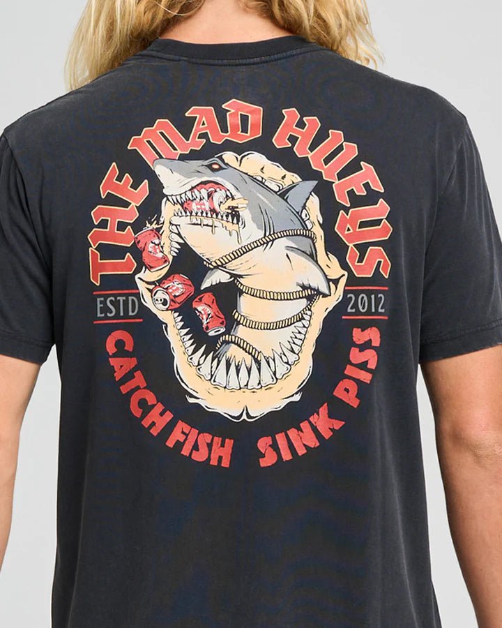 SHARK TINS | SS TEE - Mad HueysH425M01007 - WASHED BLACK - 2XL