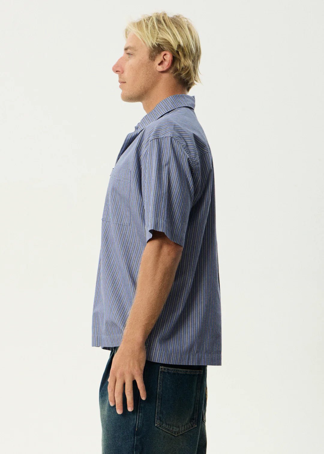 Shipwreck Stripe - Short Sleeve Shirt - AfendsM240204-MARLIN-XS