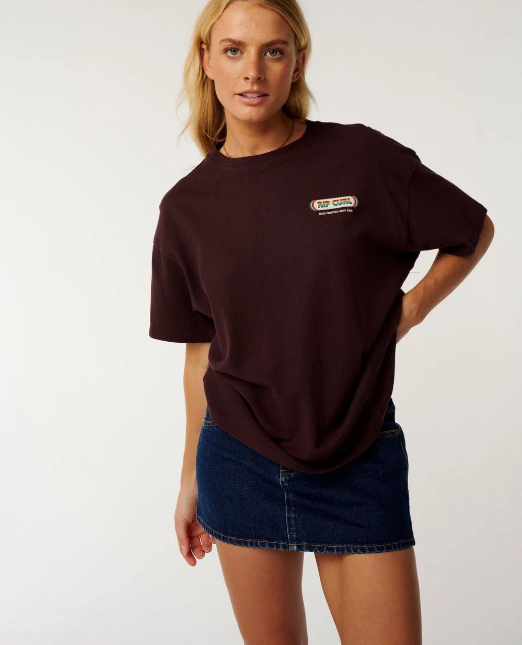 SINCE 1969 OVERSIZED TEE -Rip Curl0RRWTE-FUDGE-2XS