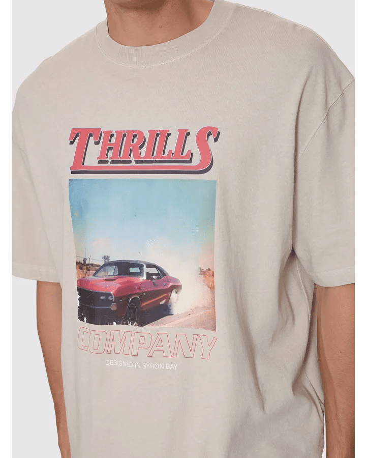 Skerrt Box Fit Oversize Cropped Tee - ThrillsTA26-185C-Oatmeal-S