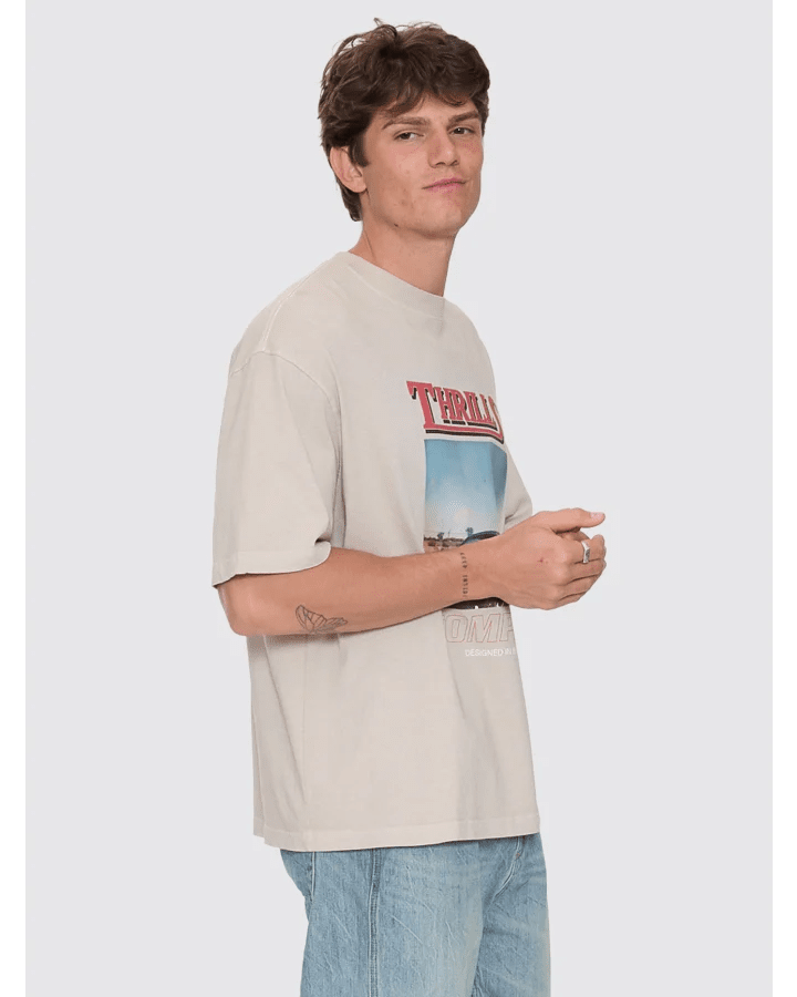 Skerrt Box Fit Oversize Cropped Tee - ThrillsTA26-185C-Oatmeal-S