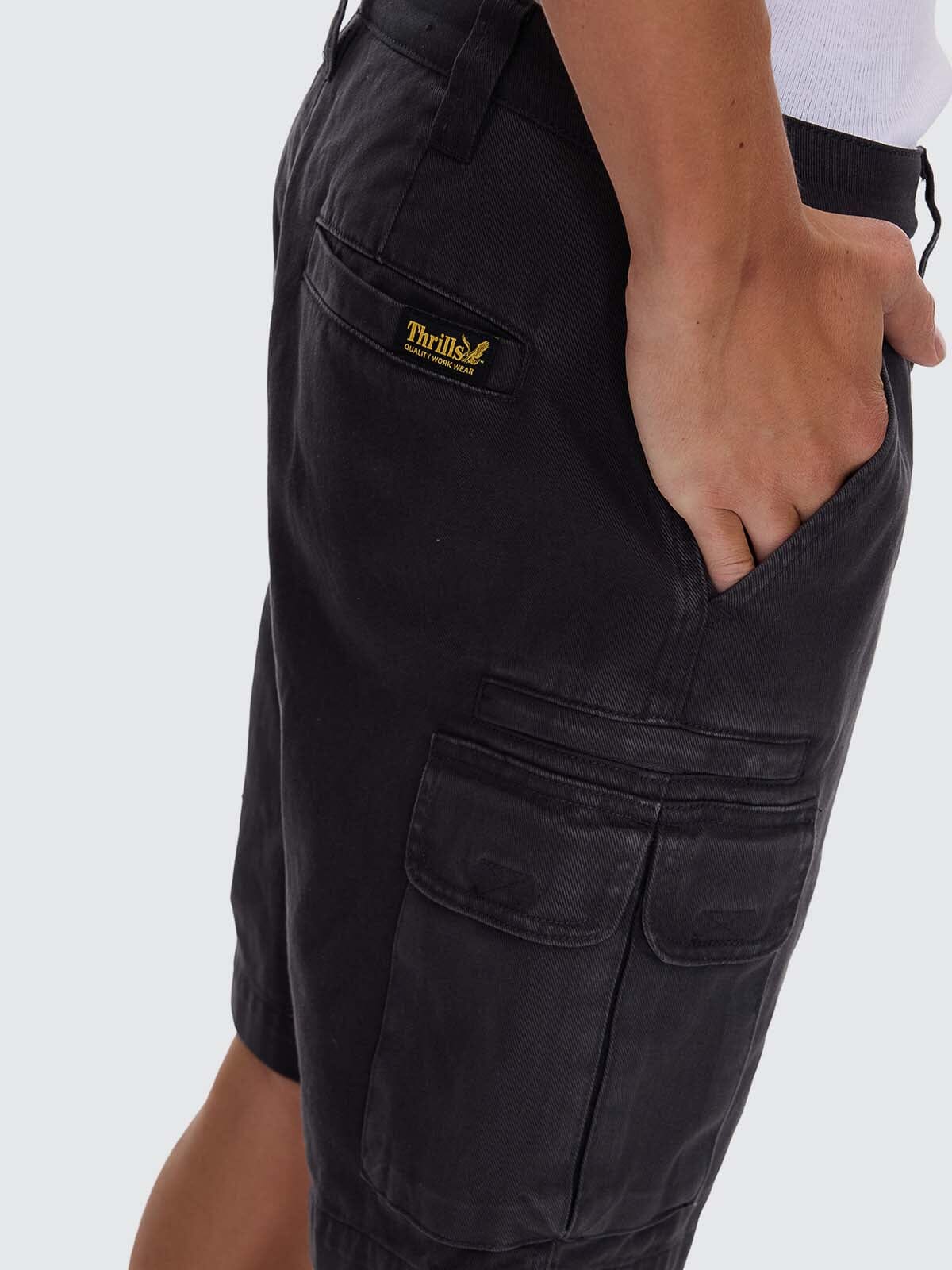 Slacker Union Relaxed Cargo Short - ThrillstS25-304G-DARKCHARCOAL-28