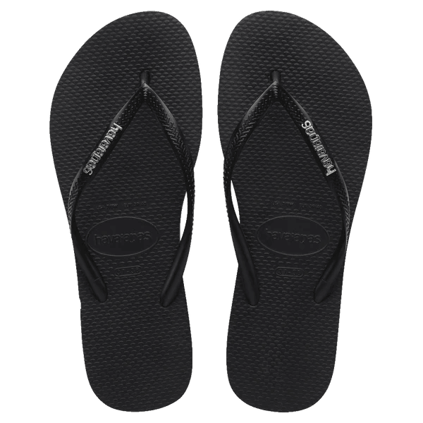 Slim Metal Logo Black/Silver -HavaianasHSLS2976-Black-3738