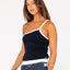 Sling One Shoulder Contrast Skimmer Tank - RustyFSL0699 - BLK - Black - 6