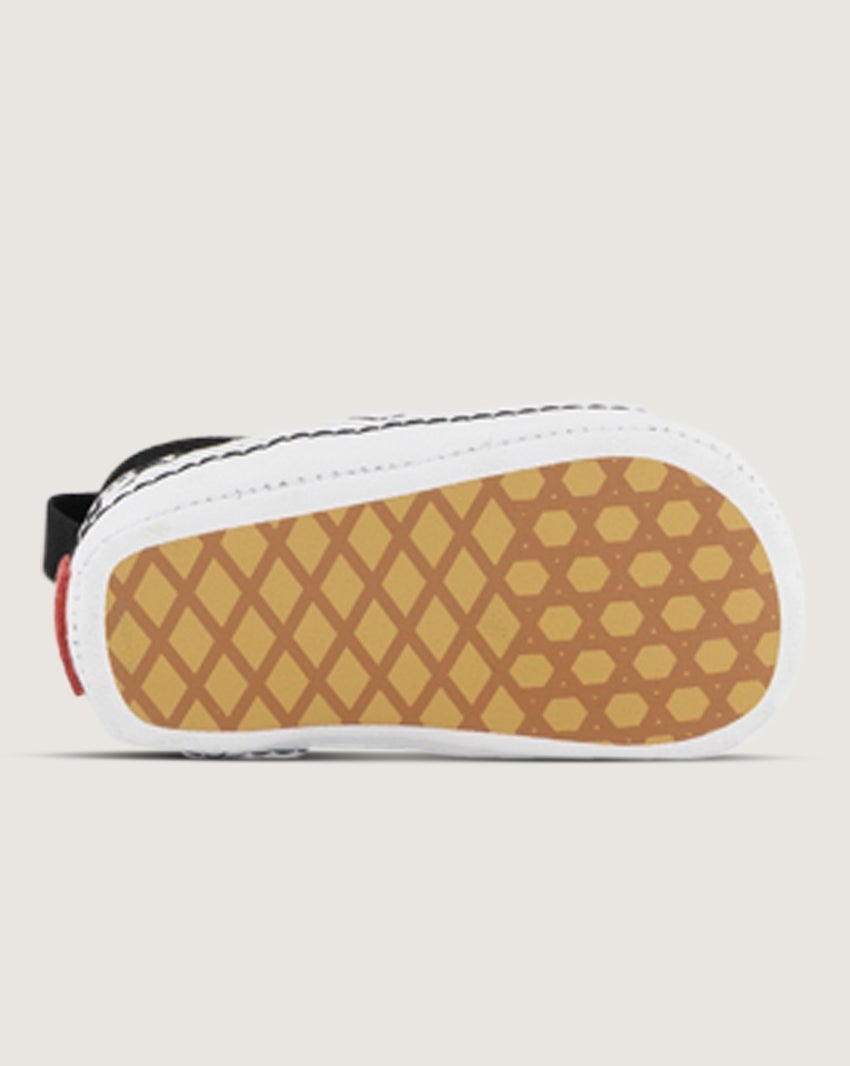 Slip On V Crib - VansAccentVN-0ASLFB7.BKW-Black / White-1