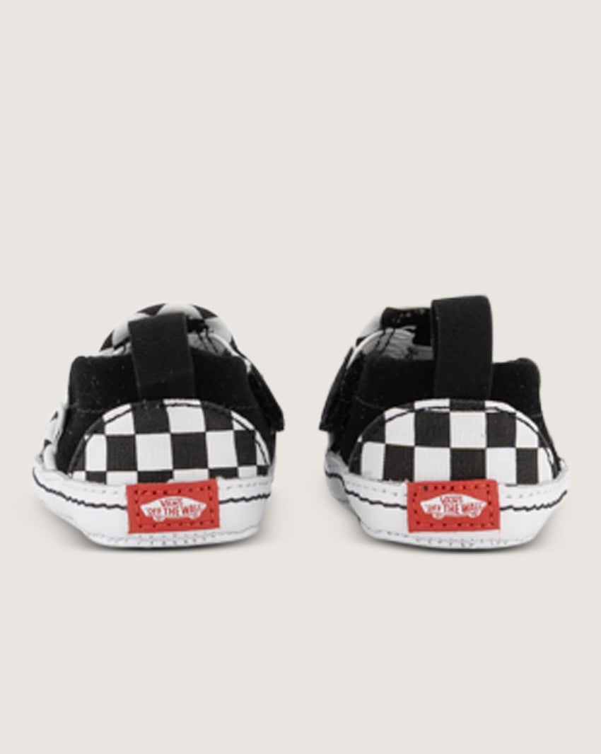 Slip On V Crib - VansAccentVN-0ASLFB7.BKW-Black / White-1