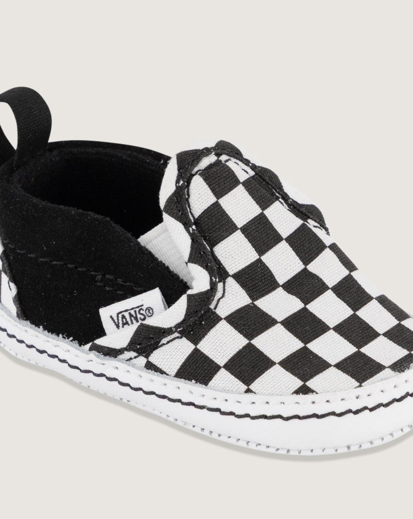 Slip On V Crib - VansAccentVN-0ASLFB7.BKW-Black / White-1