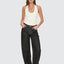 Sloane Low Rise Barrel Jean -ThrillsWTDP-477BRW-Raw Black-6