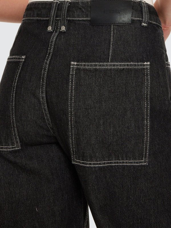 Sloane Low Rise Barrel Jean -ThrillsWTDP-477BRW-Raw Black-6