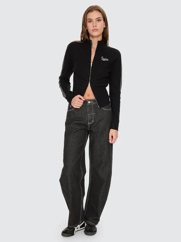 Sloane Low Rise Barrel Jean -ThrillsWTDP-477BRW-Raw Black-6