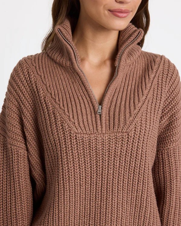 SO COZY HALF ZIP - Roxy26B071671-MOCHA-XS