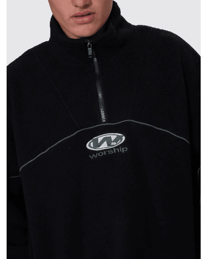 Sonic Quarter Zip Sherpa Fleece - WorshipPA26-219B-Black-M