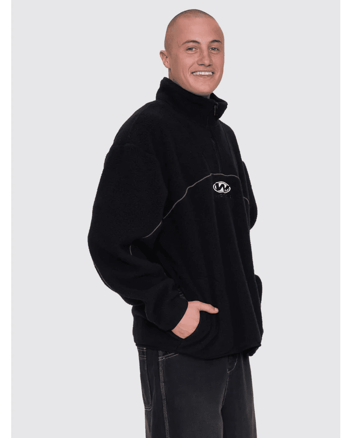 Sonic Quarter Zip Sherpa Fleece - WorshipPA26-219B-Black-M