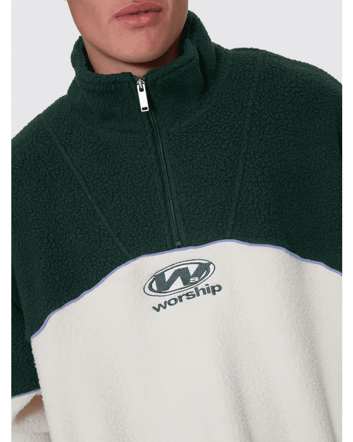 Sonic Quarter Zip Sherpa Fleece - WorshipPA26-219B-Black-M