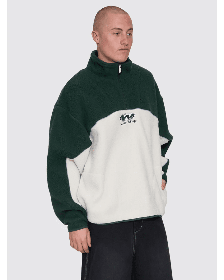 Sonic Quarter Zip Sherpa Fleece - WorshipPA26-219B-Black-M