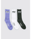 Sonic Socks 3 Pack - WorshipPA26-1004AFE-White - Green - Blue-One Size