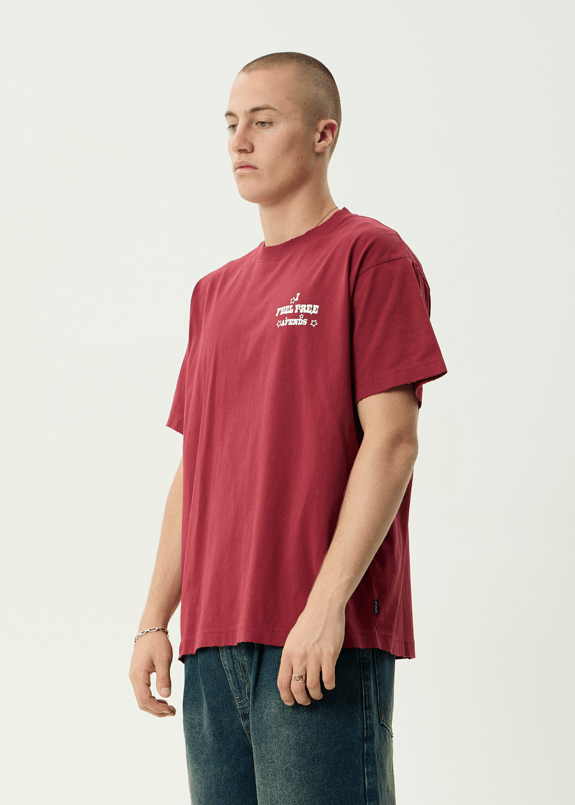 Sonoran - Boxy Tee - Washed Burgundy - AfendsM261016-WBG-WASHED BURGUNDY-S