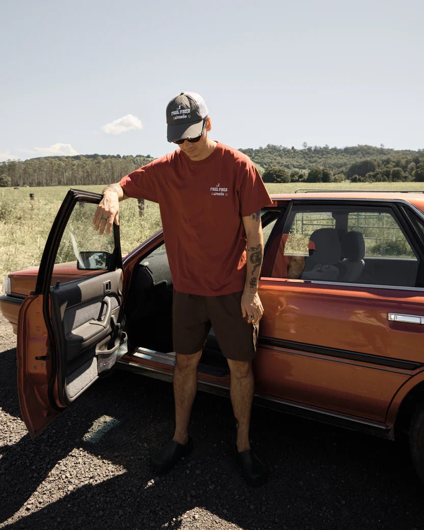 Sonoran - Boxy Tee - Washed Burgundy - AfendsM261016-WBG-WASHED BURGUNDY-S