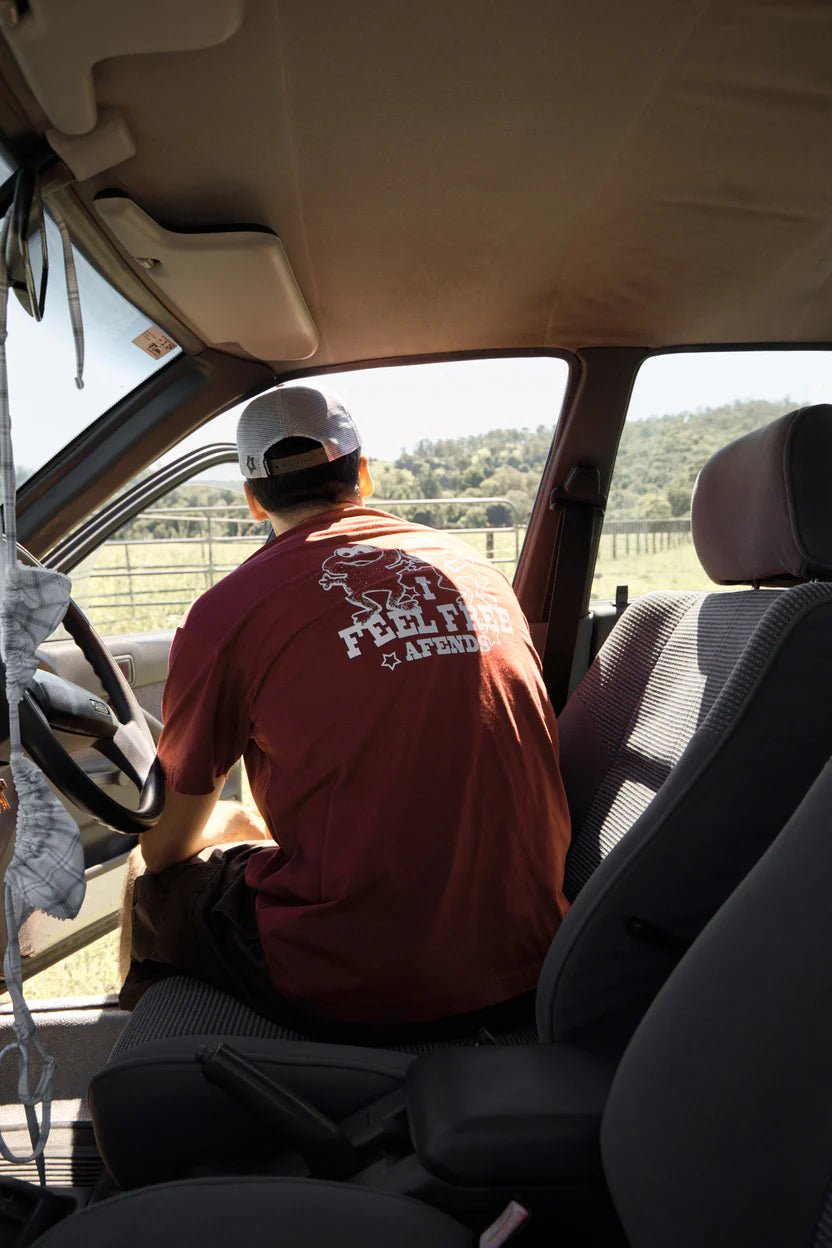 Sonoran - Boxy Tee - Washed Burgundy - AfendsM261016-WBG-WASHED BURGUNDY-S