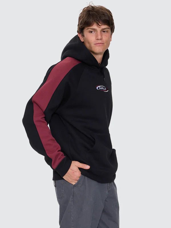 Spectral Raglan Panel Cropped Hood - ThrillsTA26-285B-Black-S